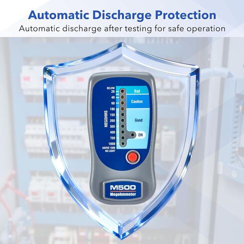 M500 Electronic Megohmmeter, Insulation Teste with Soft Carrying Case, 1000 Megohms at 500 V, for Motors, HVAC, Wiring in Kuwait