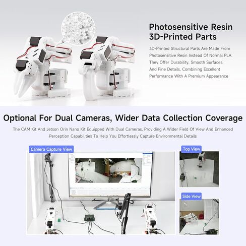 Waveshare SO-ARM101, Open-Source 6-Axis Robotic Arm, Native Support for Hugging Face LeRobot, High-Torque Bus Servo, Photosensitive Resin 3D-Printed Parts, 3DP Parts Kit (SE) in Saudi Arabia