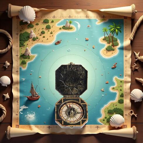 1Pc Metallic Compass, Nautical Compass Pirate Captain Costume Halloween Party Cosplay Decoration Deft Design Accessories Props,Costumes and Accessories in Saudi Arabia