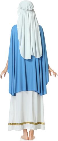 Virgin Mary Costume for Women Blue Biblical Costumes Adult Mary Magdalene Dress Robe White 4 PCS Set in Kuwait
