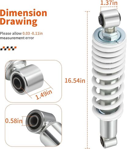 Rear Shock Absorber White For Yamaha Blaster 200 YFS200 1988-2006 2XJ-22210-20-6W 2XJ-22210-20-36 in Saudi Arabia