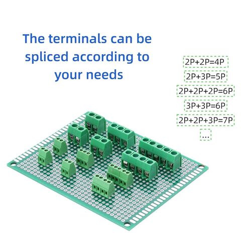 85 قطعة كتلة محطة المسمار 2.54 مللي متر 5.08 مللي متر الملعب 2P 3P PCB جبل محطات موصل مع دبابيس رأس ومفكات in Kuwait