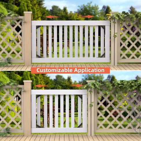 Gate Corner Brace Bracket Gate Kit for Wooden Fence Gate Hinges No Sag Frame Kit for Shed Doors, Driveway Gates, Corral Gates, Wood Windows (Black) in Saudi Arabia