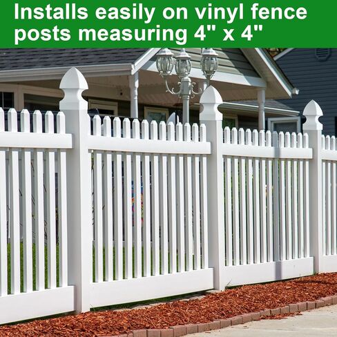 Lothee 6 Pcs Vinyl Post Cap Gothic Post Caps Decking Caps PVC Fence Parts for Decks Fence Mailbox (4'' X 4'') in Kuwait