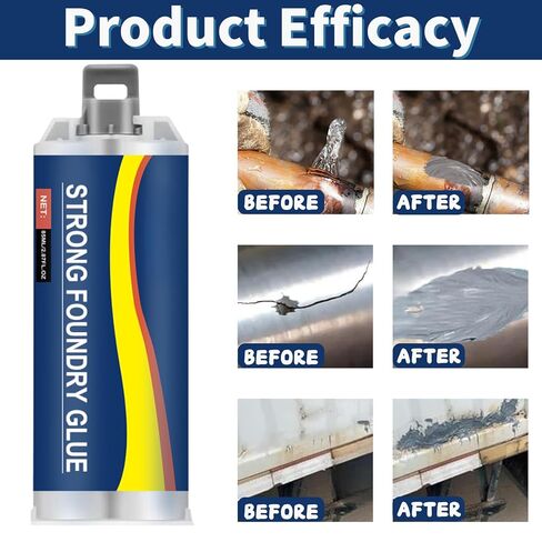2PCS Strong Foundry Glue,Metal Repair Glue, Reinforced Casting Adhesive, High-Temperature Resistant Casting Repair, Liquid Welding Filler for Metal Defects and Repairs. (85ml) (2) in Saudi Arabia
