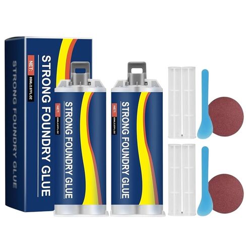 2 Pcs Strong Foundry Glue, Metal Repair Glue, High Temperature Resistant Casting Repair G LUE, Strong Foundry G Lues for Metal Defects and R epairs, Fast Curing Waterproof Welding Filler(85ml) (2) in Saudi Arabia