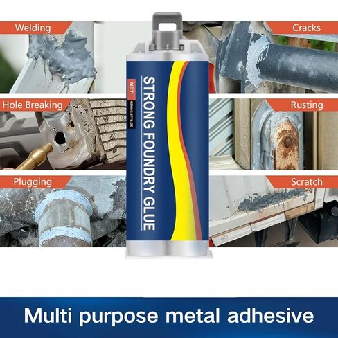 2 Pcs Strong Foundry Glue, Metal Repair Glue, High Temperature Resistant Casting Repair G LUE, Strong Foundry G Lues for Metal Defects and R epairs, Fast Curing Waterproof Welding Filler(85ml) (2) in Saudi Arabia