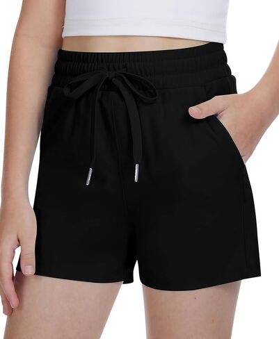 شورت رياضي للفتيات من دوكومو مع جيوب، شورت جري سريع الجفاف للأطفال والبنات المراهقات والتمارين الرياضية في صالة الألعاب الرياضية in Kuwait