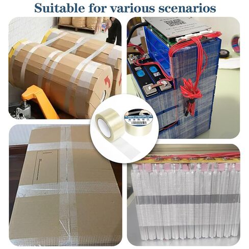 2 Rolls Filament Strapping Tape, 2'' x 55yds x 5.5mil Reinforced Fiberglass Heavy Duty Packing Strips,Resistant for Shipping Fixing and Protection,Sealing,Waterproof in Saudi Arabia