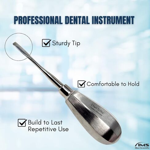 Dental Elevator Crown Splitter Spreader Remover Straight Tip Stainless Steel Tooth Extracting Hollow Handle Instruments in Saudi Arabia