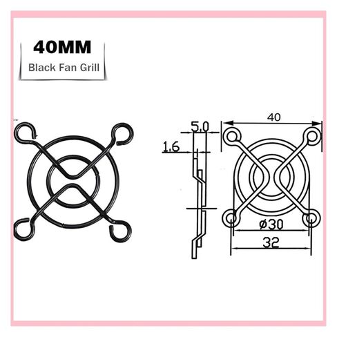 Cooling Fan Grill Metal Finger Guard 200 Pieces 40mm Fan Grills 4cm Metal Wire Finger Protector Guard PC DC Fan for 4007/4010/4020/4025 Cooling Fan in Saudi Arabia