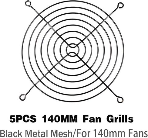Cooling Fan Grill Metal Finger Guard 5 Piecces 140mm Fan Grills 140x140m Metal Mesh Finger Protector in Saudi Arabia