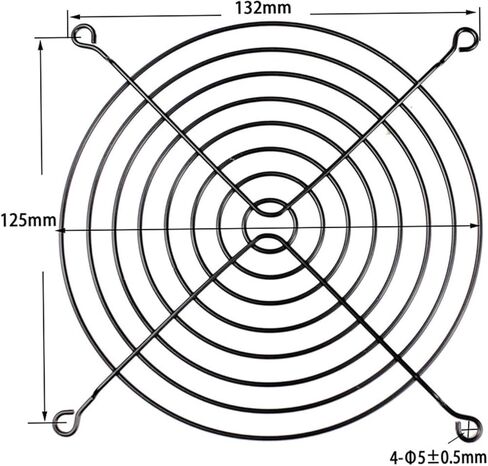 Cooling Fan Grill Metal Finger Guard 5 Piecces 140mm Fan Grills 140x140m Metal Mesh Finger Protector in Saudi Arabia