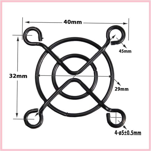 Cooling Fan Grill Metal Finger Guard 50Pcs 40MM Black Metal Steel Fan Protector Finger Guard Grill Net 40X40MM 4CM Grills in Saudi Arabia