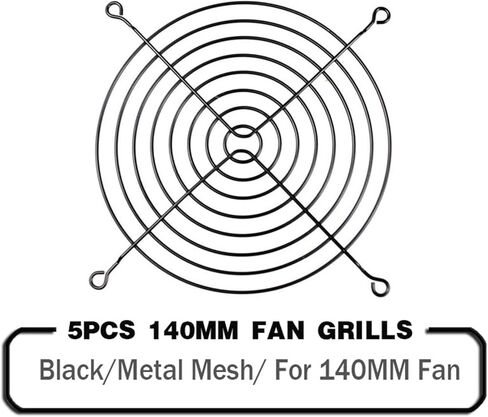 Cooling Fan Grill Metal Finger Guard 5PCS 140MM 140MMX140MM Fan Grills PC Computer Case Laptop Cooling Mesh Protector Guard in Saudi Arabia