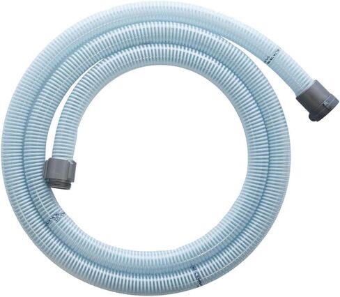 Suction Pump Water Hose with Fire Hose Threads - Made in the USA - White/Clear Trash Pump Hose - 1 1/2" x 10' in Kuwait