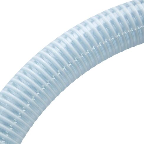 Suction Pump Water Hose with Fire Hose Threads - Made in the USA - White/Clear Trash Pump Hose - 1 1/2" x 10' in Kuwait