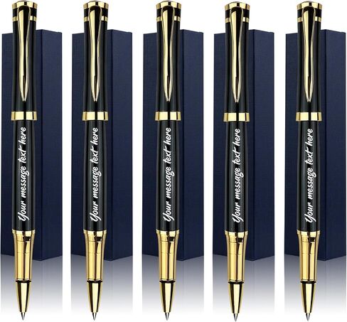 Ancolo Blue Ballpoint Pens - Modern, Classy, and Functional - Engraved with Your Message - Perfect for Groomsman, Wedding Party, Graduation, Christmas, Mother's Day in Kuwait