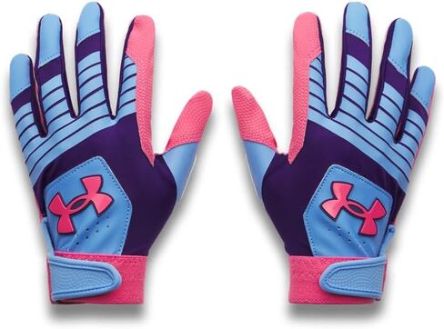 Under Armour Boys' Youth Clean Up Baseball Gloves, (452) Ceylon/Super Pink/Super Pink, Medium in Kuwait