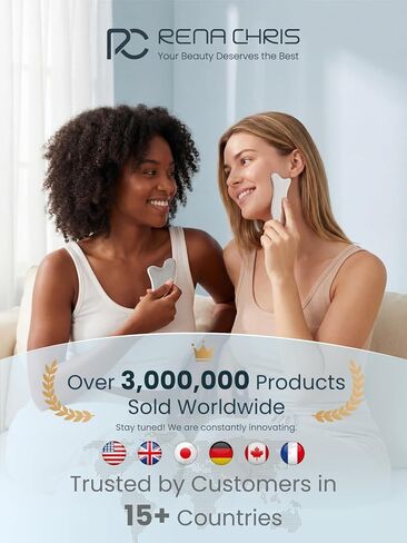 مجموعة غوا شا من الفولاذ المقاوم للصدأ من رينا كريس، أداة غواشا لتدليك الوجه والجسم، أدوات تدليك غوا شا والوخز بالإبر لنحت الفك وانتفاخ العين وتخفيف العضلات (عبوتان) in Kuwait