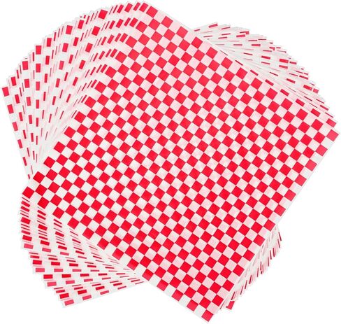 120pcs Wax Paper Sheets for Food, 12x12" Grease Proof Sandwich Wrapping Paper, Premium Deli Paper Sheets, Pre Cut Checkered Food Basket Liners for BBQ, Picnic, Festival, Fair by Neyimqr in Kuwait