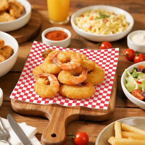 120pcs Wax Paper Sheets for Food, 12x12" Grease Proof Sandwich Wrapping Paper, Premium Deli Paper Sheets, Pre Cut Checkered Food Basket Liners for BBQ, Picnic, Festival, Fair by Neyimqr in Kuwait