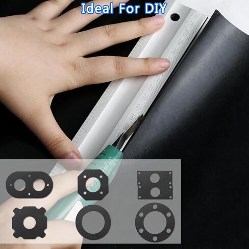 لوح مطاطي من النتريل WochiTV، بسمك 3/8 بوصة × 12 بوصة عرض × 12 بوصة طول، وسادة Buna-N Shore A65 صلابة NBR، مادة حشية مطاطية مقاومة لزيت الوقود، مثالية لمشاريع مصدات الأختام DIY in Kuwait