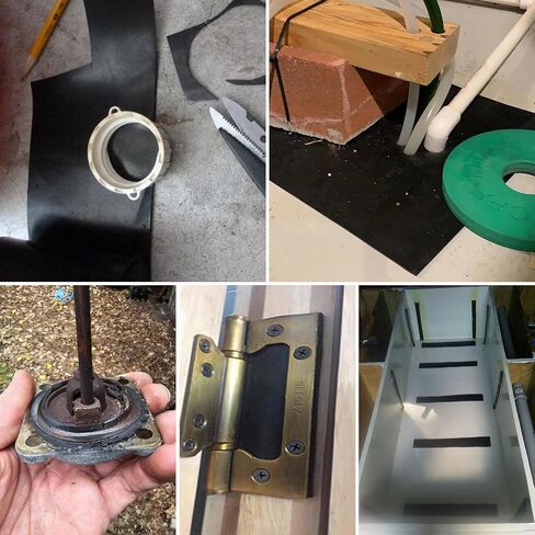 لوح مطاطي من النتريل WochiTV، بسمك 3/8 بوصة × 12 بوصة عرض × 12 بوصة طول، وسادة Buna-N Shore A65 صلابة NBR، مادة حشية مطاطية مقاومة لزيت الوقود، مثالية لمشاريع مصدات الأختام DIY in Kuwait