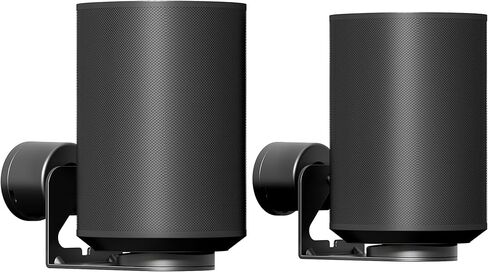 جدار مكبر صوت قابل للتعديل لعصر سونوس 100 وعصر 300 ، تعديل زاوية مرنة ، قوس جدار مكبر صوت محيطي متوافق مع مكبرات الصوت عصر سونوس ، زوج واحد ، أسود in Kuwait