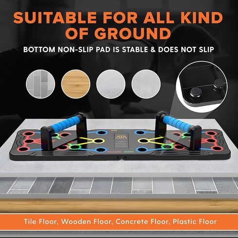 ATA-Strength Heavy-Duty 15-in-1 Foldable Push Up Board gym gift for men and women with Adjustable Grip Strengthener, skipping Rope, and 3 Resistance Bands Comprehensive Home Workout System for Targeted Muscle Training and Enhanced Grip Strength in Saudi Arabia