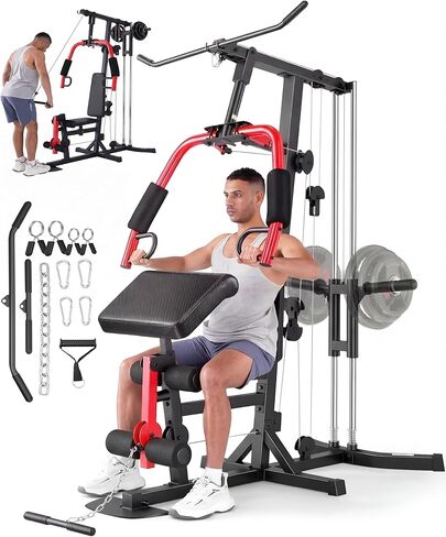 OPPSDECOR 3.0 Home Gym Equipment, All in One Workout Station with Pulley System & Seated Rowing, Multifunctional Home Gym Exercise Equipment for Full Body Strength Training Upgraded 2026 in Saudi Arabia