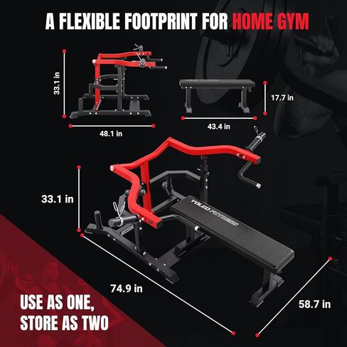 YOLEO Folding Gym Bench for Full Body Training, 300kg/660LB Abdominal Bench for Strength Training in Gym Home, with Quick Folding and Fast Adjustment in Kuwait