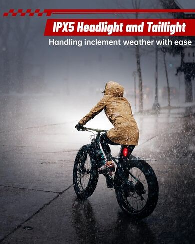 Bike Lights for Night Riding, USB Rechargeable Front Rear Light, Bicycle Headlight Set, Aluminum Light, IPX5 Waterproof Bike Headlight Taillight for Adult Kid Mountain MTB Off-Road Cycling in Kuwait