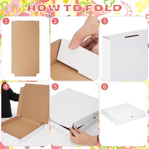 Rainmae 20 Pcs White Corrugated Pizza Boxes 16x16 Inch, Grease Resistant Kraft Pizza Slices Packaging Boxes, Large Cardboard Takeout Containers for Homemade Pizzas, Donuts, Cakes, Cookies, and Pies in Saudi Arabia