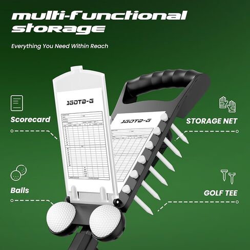عربة سحب جولف بعجلتين قابلة للتعديل - عربة دفع جولف للصغار للأعمار من 3 سنوات إلى البالغين، دعامة علوية قابلة للتعديل وارتفاع المقبض in Kuwait