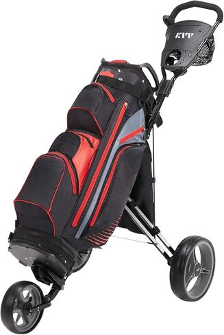 KVV Foldable Lightweight 3 Wheel Golf Cart with Stylish Scorecard Holder, Storage Bag-Easy to Open and Close in Kuwait