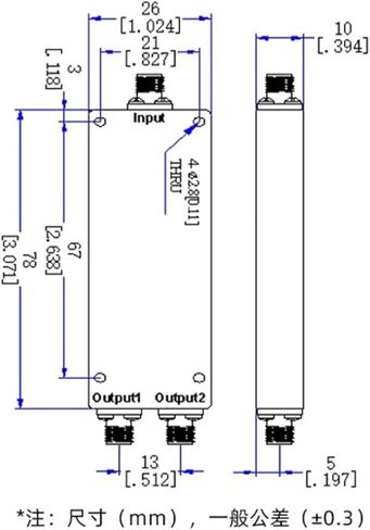2.92mm 1:2 Power Divider High-Frequency Resistor Power Divider 26.5GHz 0-26.5GHz 16dB in Saudi Arabia