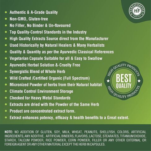 Herbsforever Gotu Kola (Centella Asiatica)-Extra Strength(10:1) Extract Equiv. to 4300 mg Leaves & Plant Powder Per Serving Support Cognitive,Memory Focus,Calm,Skin |60Veg Capsules|800mg|Adaptogen in Kuwait