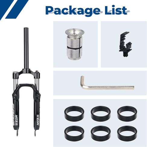 20 inch Front Suspension Fork 28.6mm Straight Tube Quick Release 9mm for Kids Mountain Bicycle in Saudi Arabia