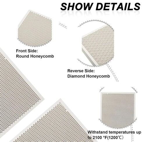 ألواح لحام سيراميك على شكل قرص العسل، قطعتان من ألواح لحام سيراميك خفيفة الوزن على شكل قرص العسل - 13.7 × 9. 1.3 سم، ألواح متينة ومقاومة للصدمات in Kuwait