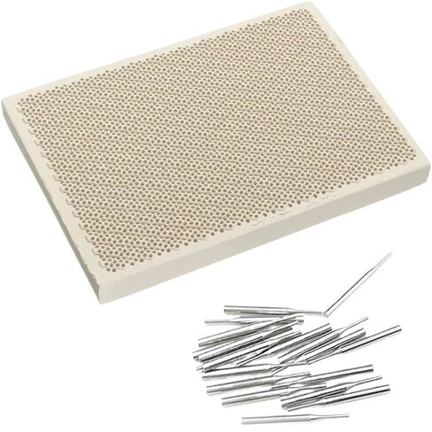 ألواح لحام سيراميك على شكل قرص العسل، لوحة لحام على شكل قرص العسل - 135 × 95 لوح سيراميك 13 مم مع إبر من الفولاذ المقاوم للصدأ، قطعة واحدة in Kuwait