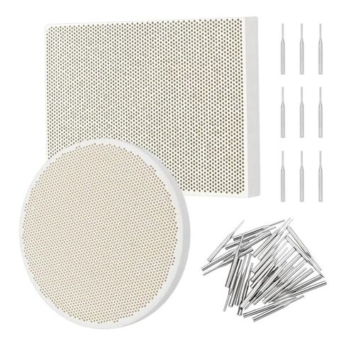 ألواح لحام سيراميك على شكل قرص العسل، مجموعة أدوات صنع المجوهرات - لوحة سيراميك ملحومة على شكل قرص العسل مع إبر من الفولاذ المقاوم للصدأ للحام والحرف اليدوية، قطعة واحدة in Kuwait