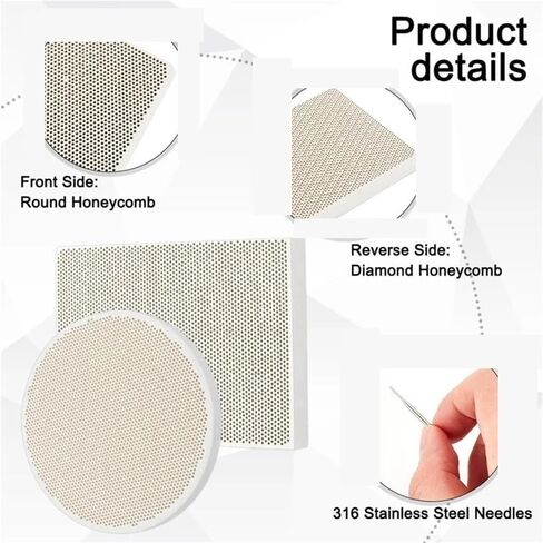 ألواح لحام سيراميك على شكل قرص العسل، مجموعة أدوات صنع المجوهرات - لوحة سيراميك ملحومة على شكل قرص العسل مع إبر من الفولاذ المقاوم للصدأ للحام والحرف اليدوية، قطعة واحدة in Kuwait