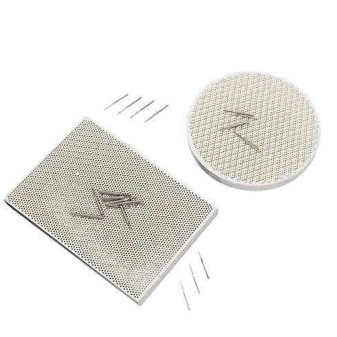 ألواح لحام سيراميك على شكل قرص العسل، مجموعة أدوات صنع المجوهرات - لوحة سيراميك ملحومة على شكل قرص العسل مع إبر من الفولاذ المقاوم للصدأ للحام والحرف اليدوية، قطعة واحدة in Kuwait