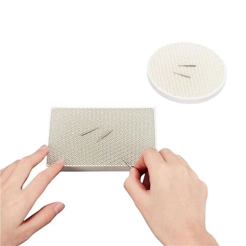 ألواح لحام سيراميك على شكل قرص العسل، مجموعة أدوات صنع المجوهرات - لوحة سيراميك ملحومة على شكل قرص العسل مع إبر من الفولاذ المقاوم للصدأ للحام والحرف اليدوية، قطعة واحدة in Kuwait