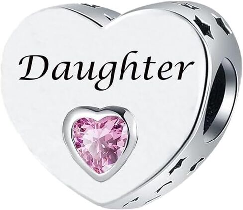 Always in Heart Charm There Pink Crystal Love Bead fit Pandora Charms Bracelet for Women in Kuwait