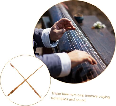 2pcs Yangqin Bamboo Hammers for Dulcimer Wooden Practice Sticks Musical Instrument Accessories for Musicians for Performance and Practice in Saudi Arabia