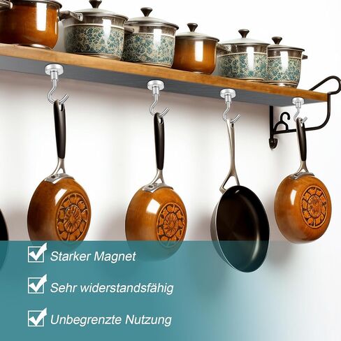 MAGXCENE 32 Pack Magnetic Hooks Heavy Duty, 25 lbs Strong Magnet Hooks for Cruise Refrigerator, Neodymium Magnets with Hooks for Grill Hanging Kitchen Tool Storage in Saudi Arabia