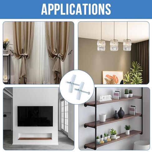 3/16"x5" Toggle Bolts (12 Pcs) 3/16 inch Wall Anchors for Drywall Heavy Duty, Butterfly Anchor Bolt for Hollow Wall, Sheetrock, Ceiling in Kuwait