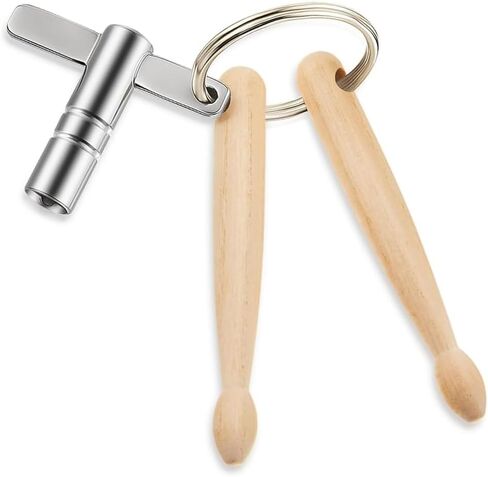 مجموعة مفاتيح الطبل، مجموعة ضبط الطبول الاحترافية مع محول لقم الثقب، مفتاح سرعة الحركة المستمرة ومفتاحين قياسيين - ملاءمة عالمية لجميع قضبان التوتر القياسية - كروم in Kuwait